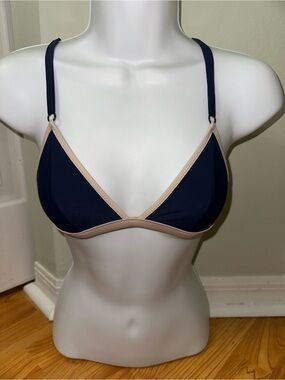 Navy and Beige Triangle Bralette - Women's Lululemon activewear bra